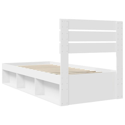 Struttura del letto Bianco 100 x 200 cm Pino massello | homemem39