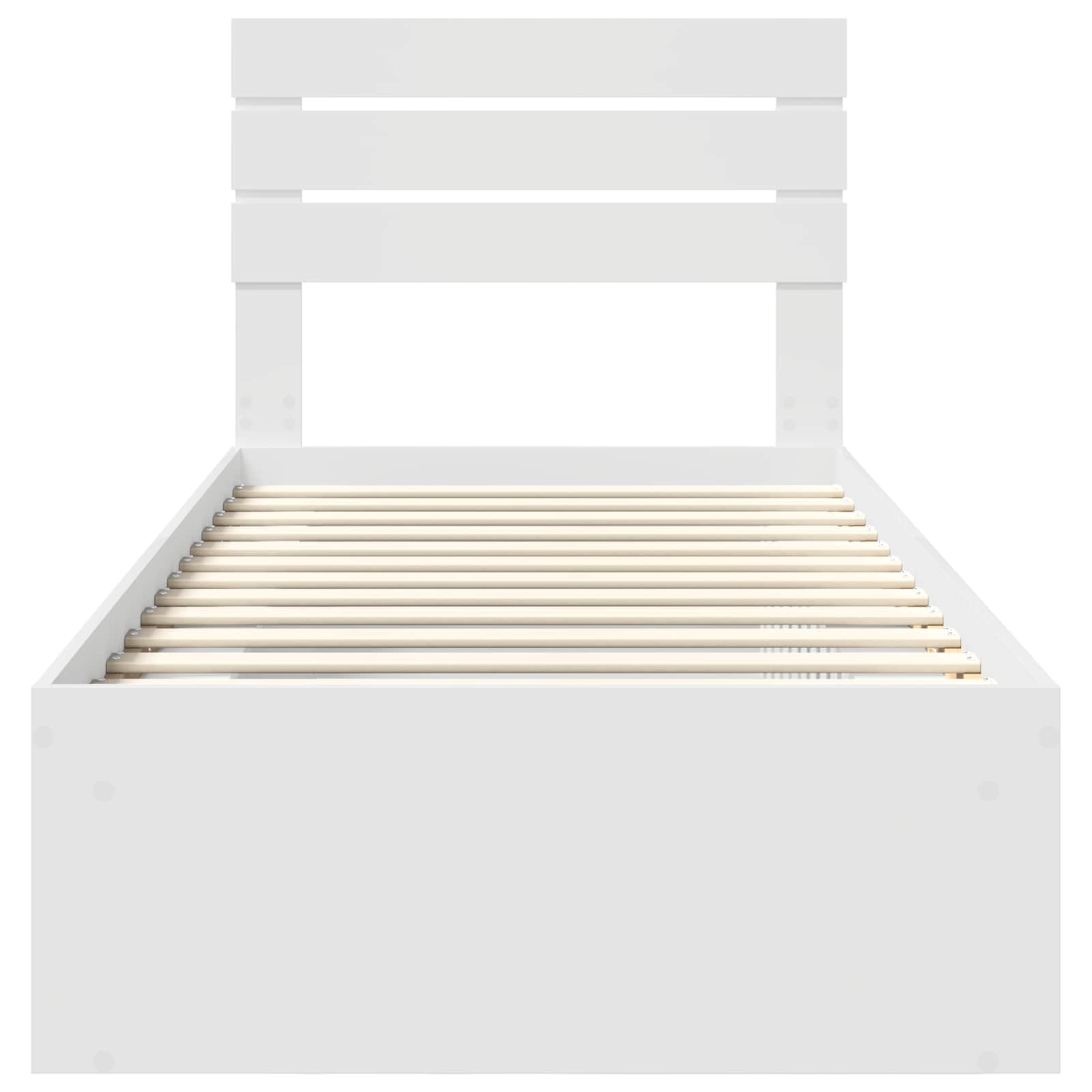Struttura del letto Bianco 100 x 200 cm Pino massello | homemem39