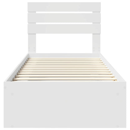 Struttura del letto Bianco 100 x 200 cm Pino massello | homemem39