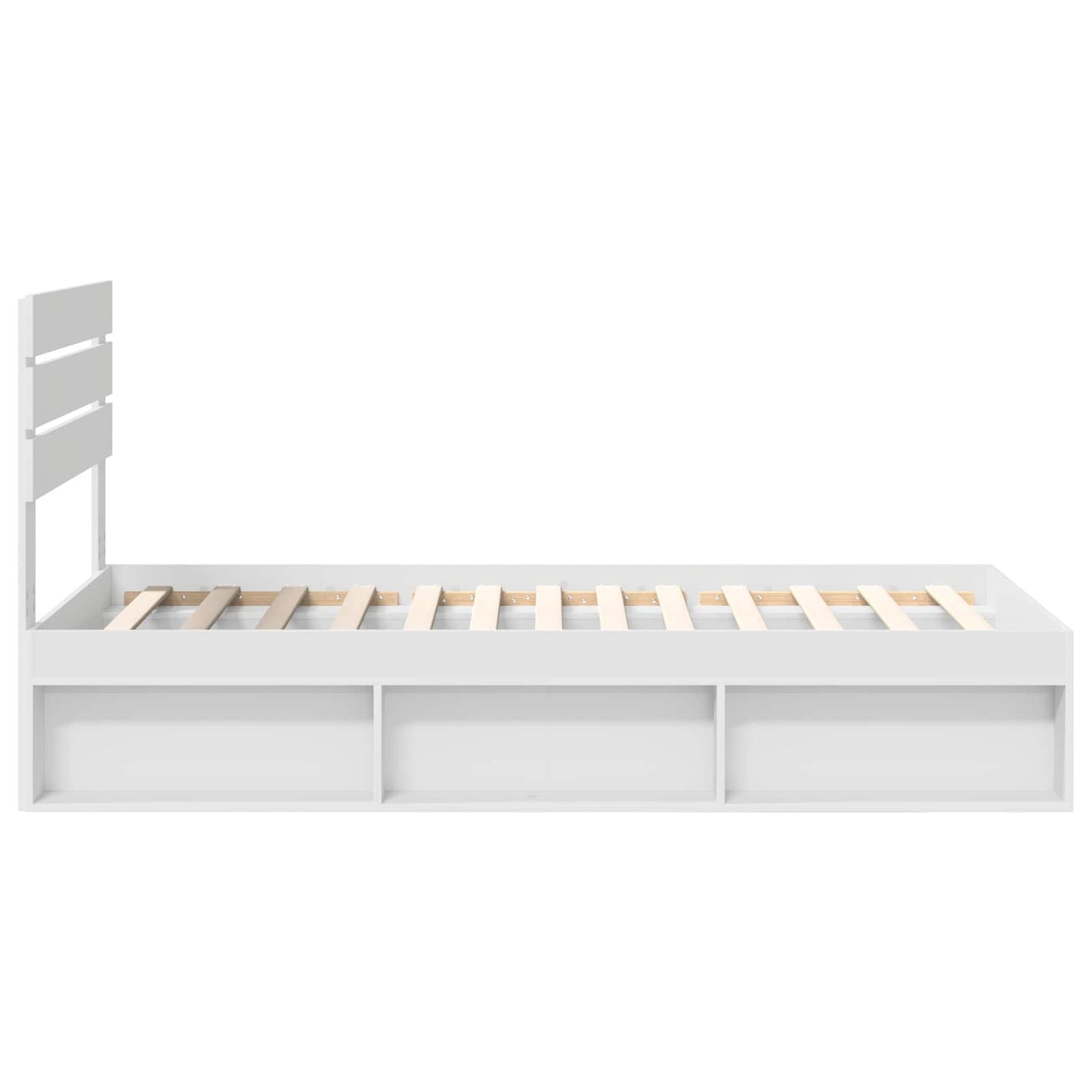 Struttura del letto Bianco 100 x 200 cm Pino massello | homemem39