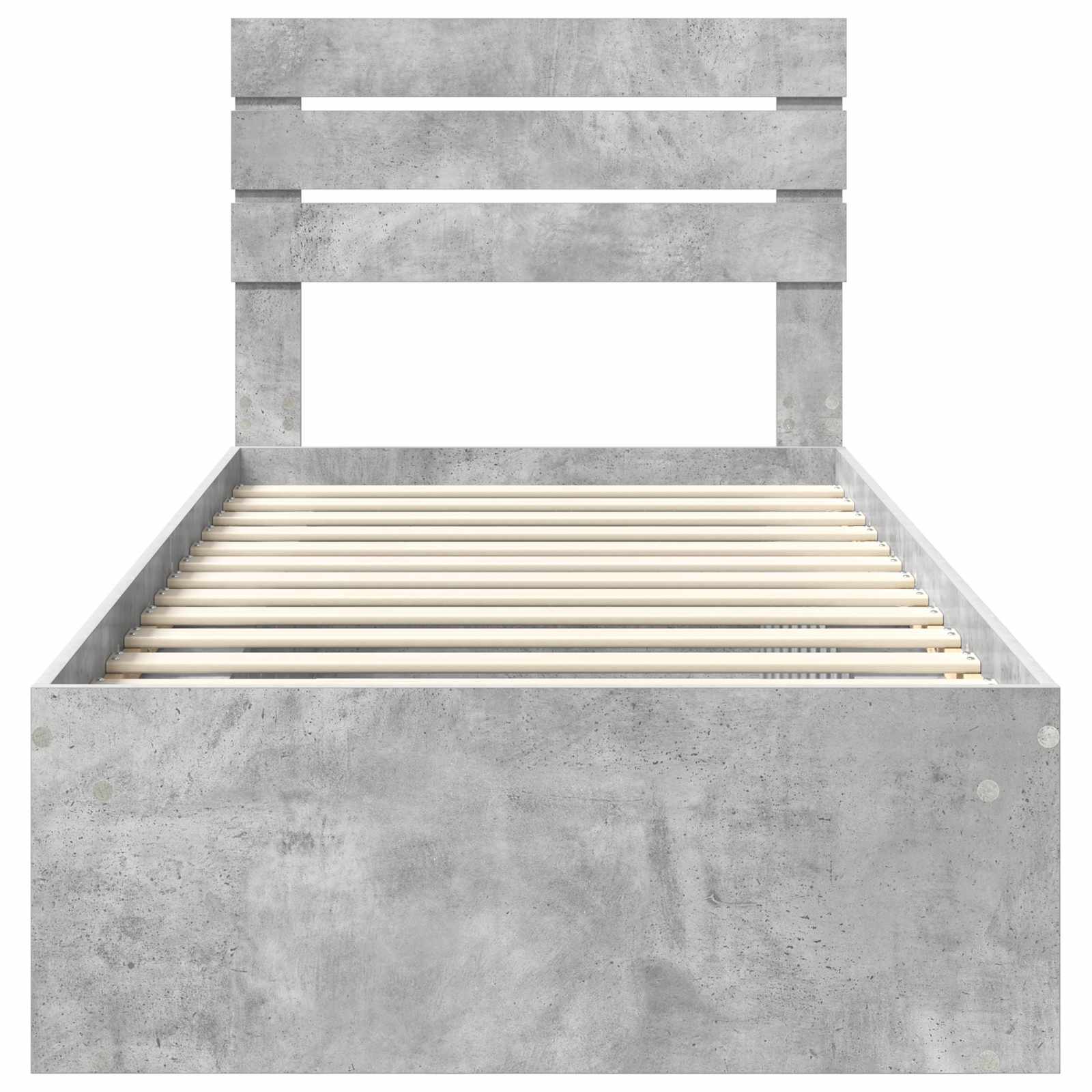 Struttura del letto Grigio Concretè 100 x 200 cm Pino massello | homemem39