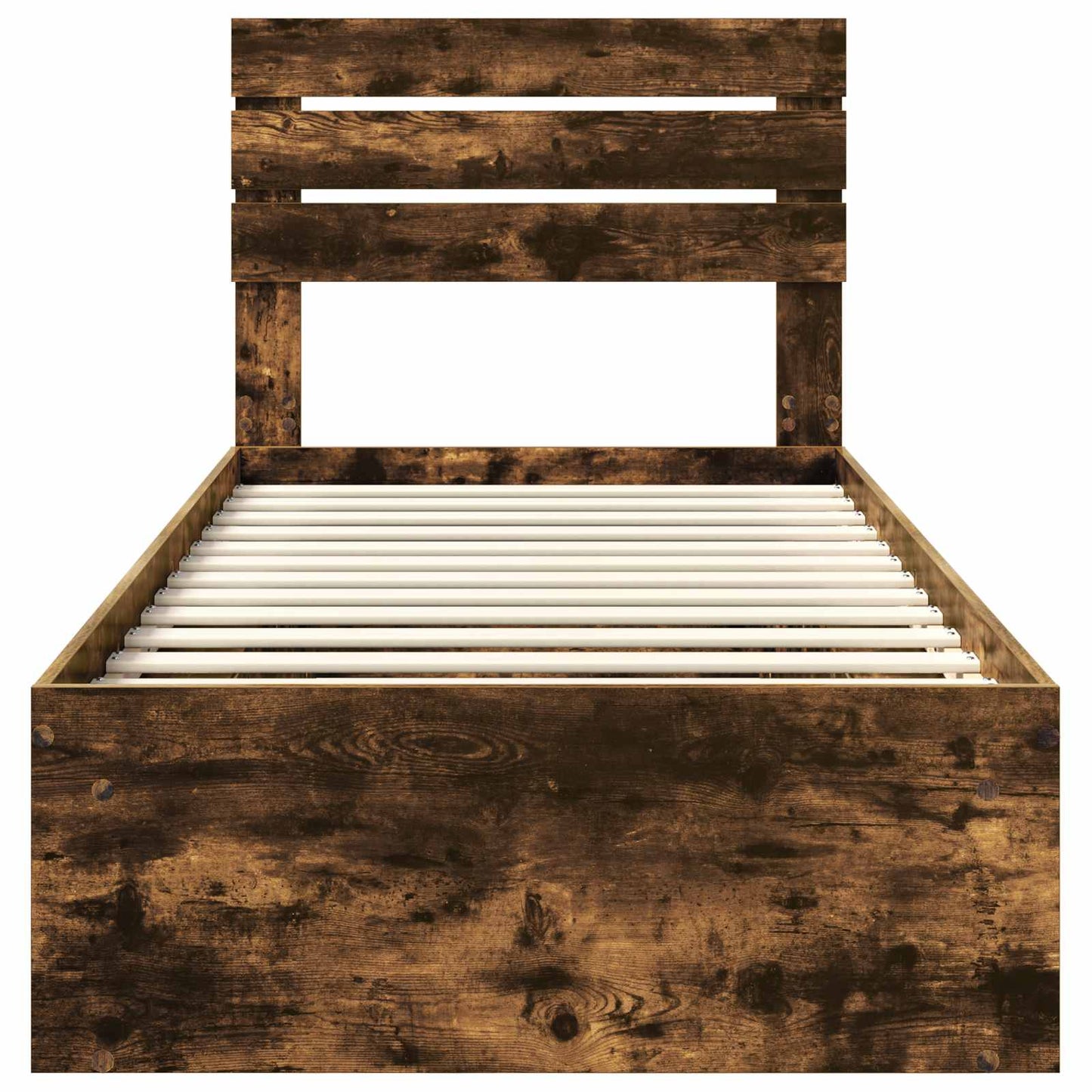 Struttura del letto Rovere fumé 100 x 200 cm Pino massello