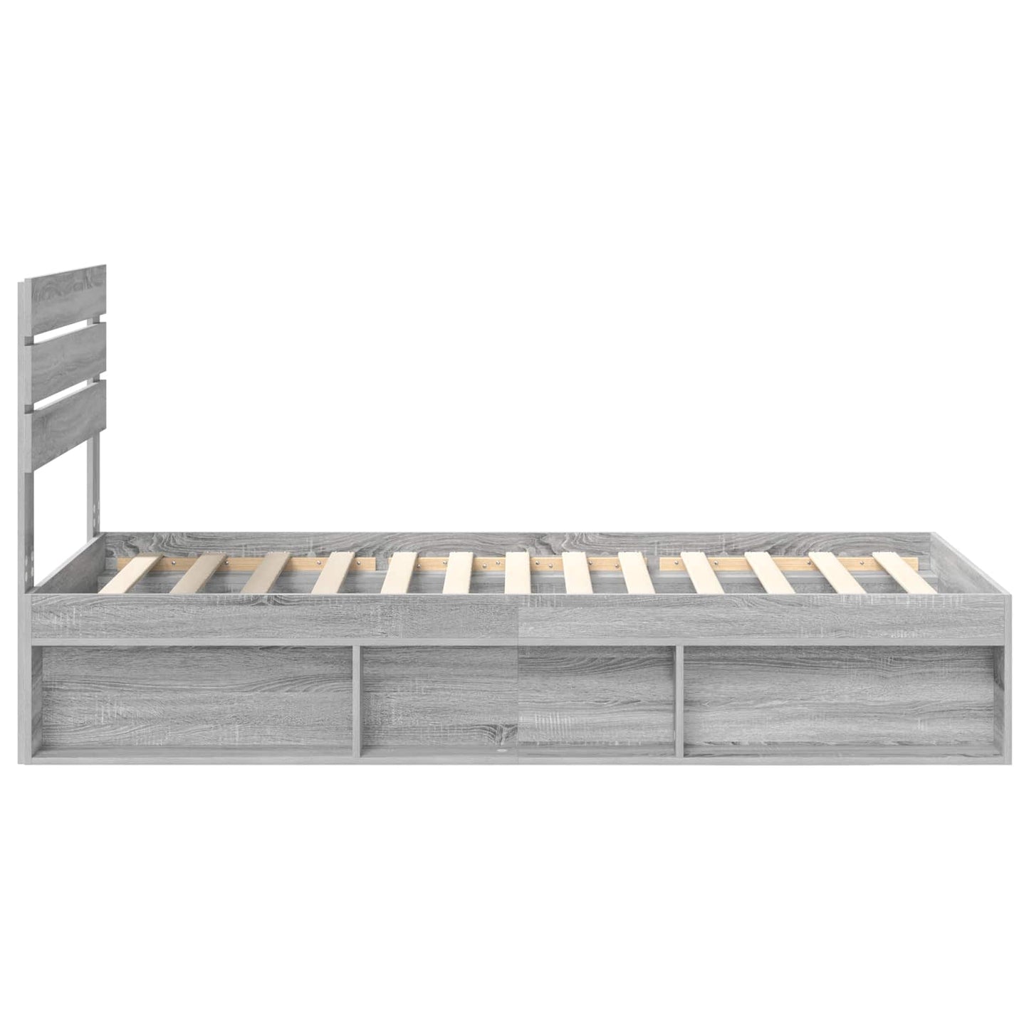 Struttura del letto Grigio Sonoma 100 x 200 cm Pino massello | homemem39