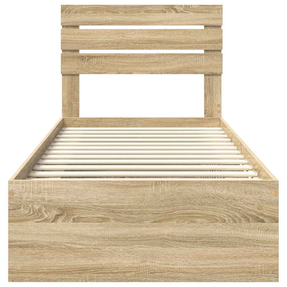 Struttura del letto Rovere Sonoma 90 x 200 cm Pino massello | homemem39