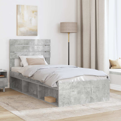 Struttura del letto Calcestruzzo 90 x 200 cm Pino massello | homemem39