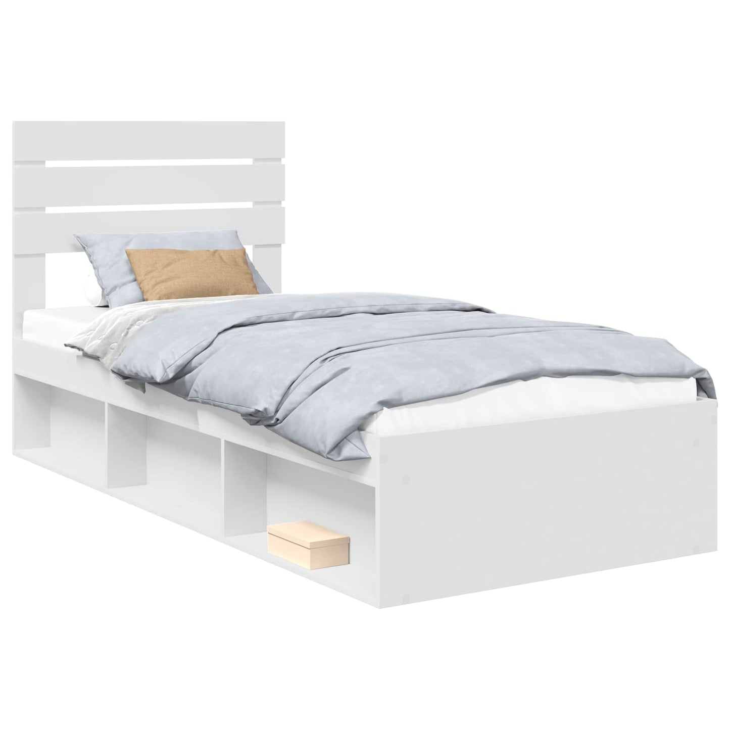 Struttura del letto Bianco 90 x 190 cm Pino massello | homemem39
