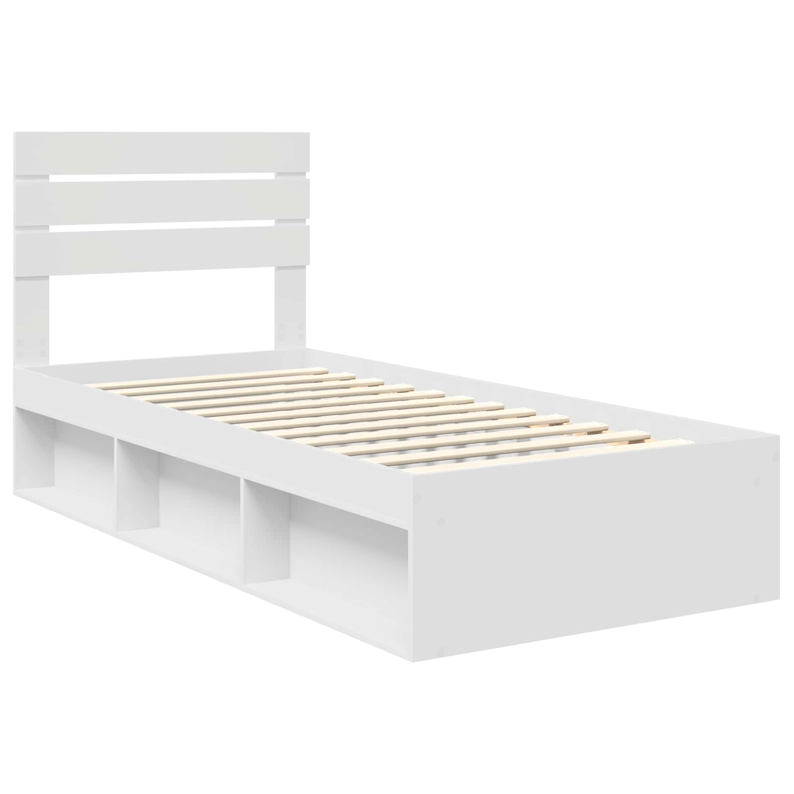 Struttura del letto Bianco 90 x 190 cm Pino massello | homemem39