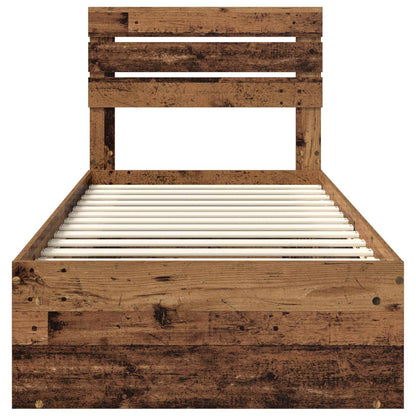 Struttura del letto Legno vecchio 90 x 190 cm Pino massello