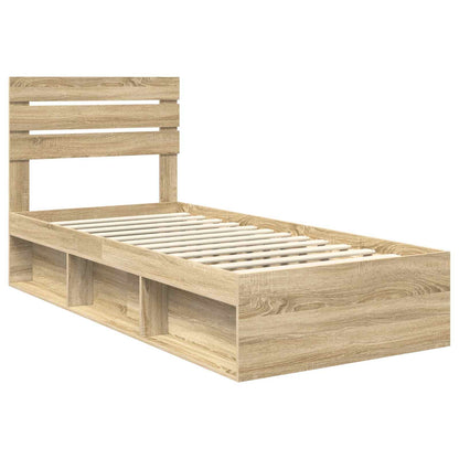 Struttura del letto Rovere Sonoma 75 x 190 cm Pino massello | homemem39