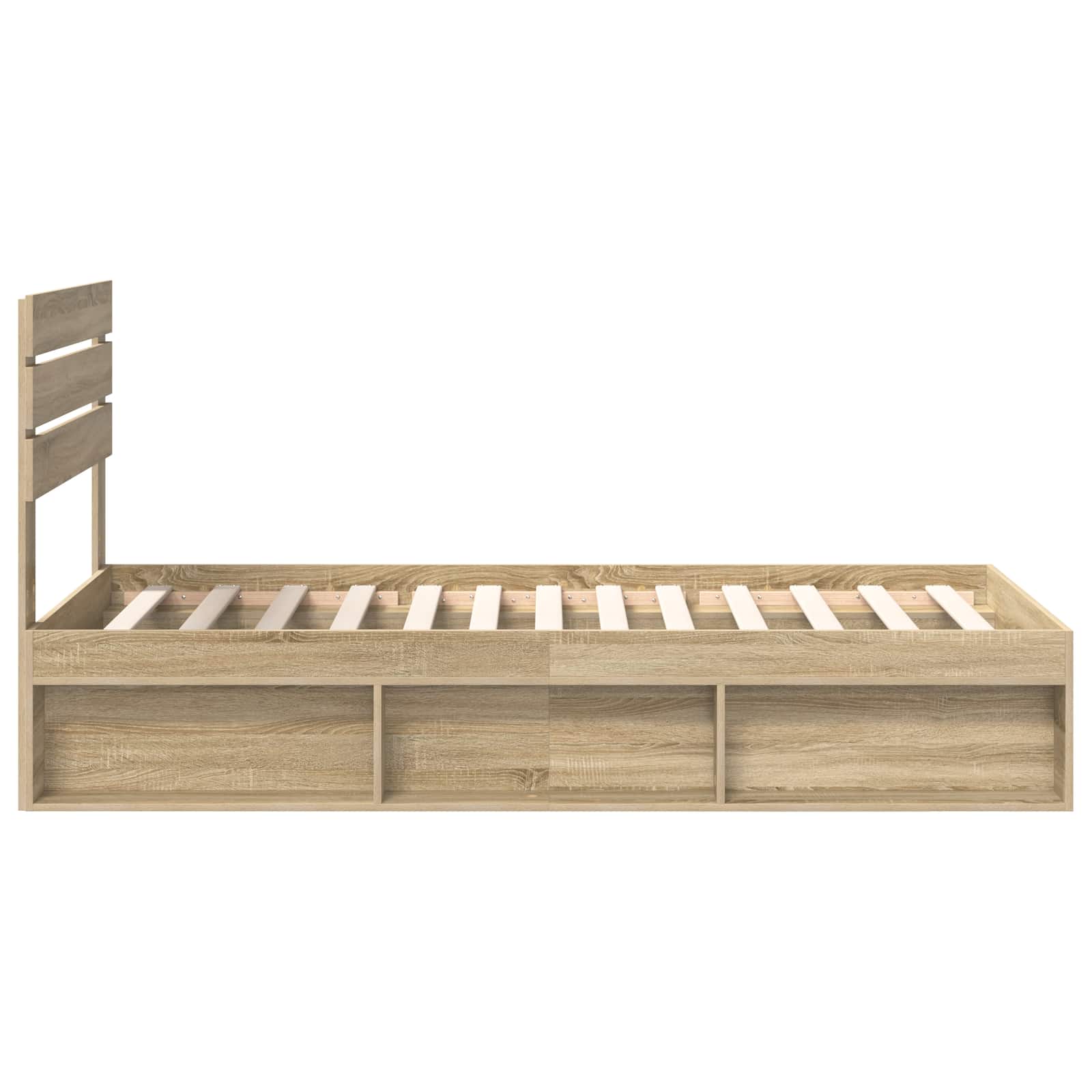 Struttura del letto Rovere Sonoma 75 x 190 cm Pino massello | homemem39