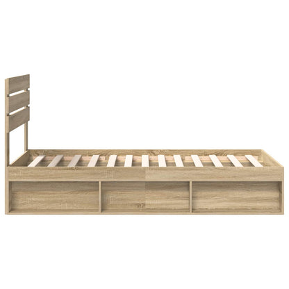 Struttura del letto Rovere Sonoma 75 x 190 cm Pino massello | homemem39