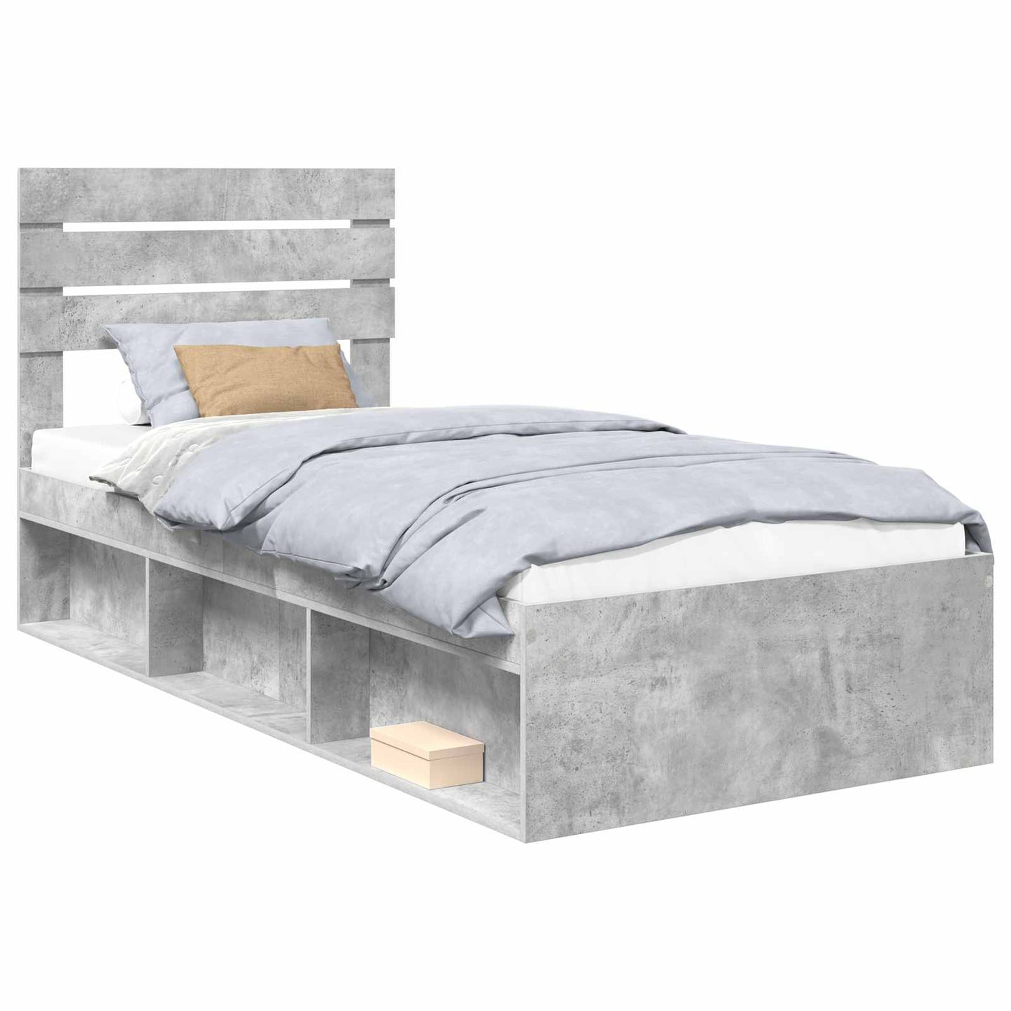 Struttura del letto Grigio Concretè 75 x 190 cm Pino massello | homemem39