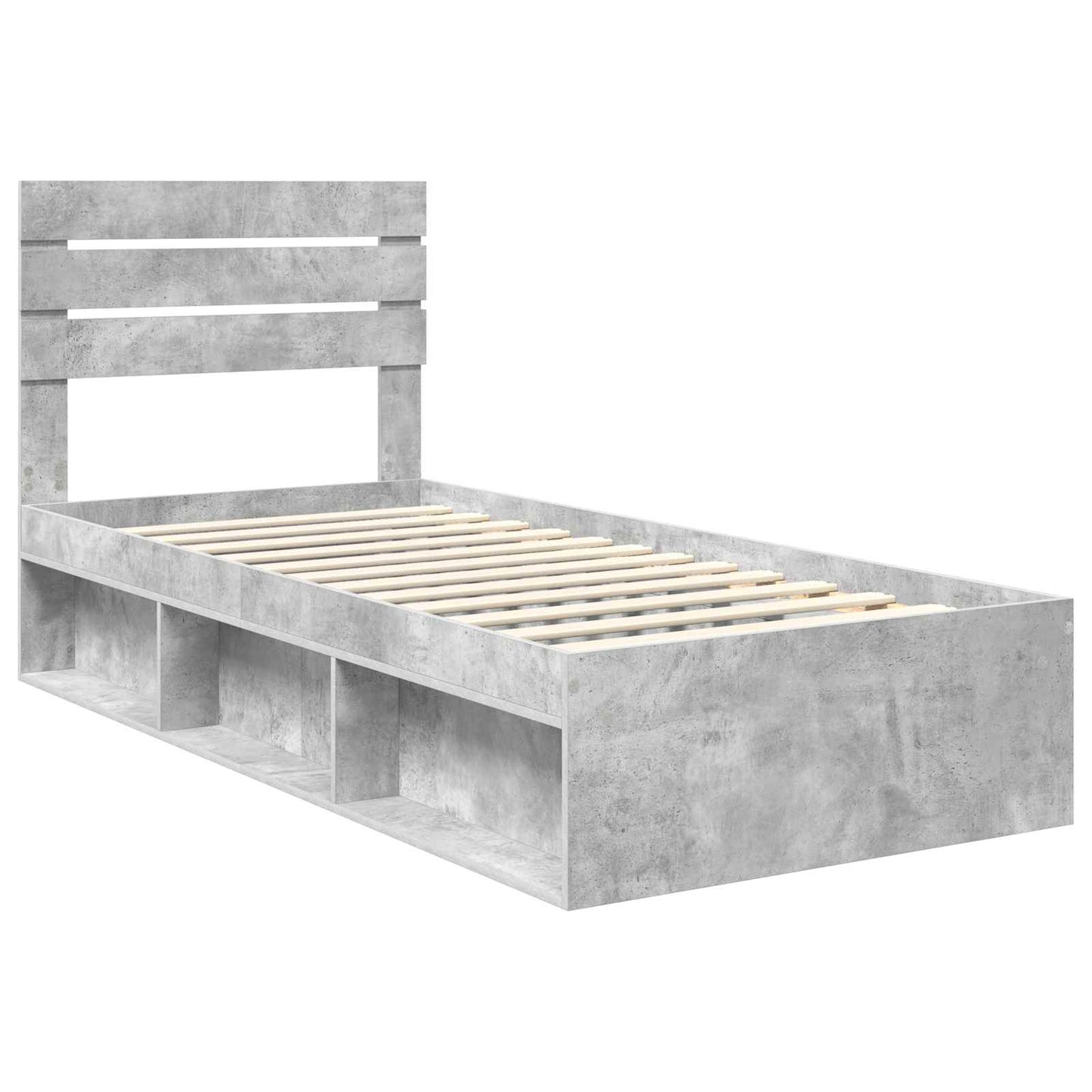 Struttura del letto Grigio Concretè 75 x 190 cm Pino massello | homemem39