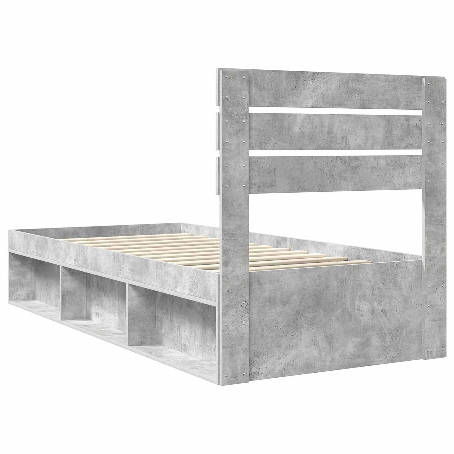 Struttura del letto Grigio Concretè 75 x 190 cm Pino massello | homemem39
