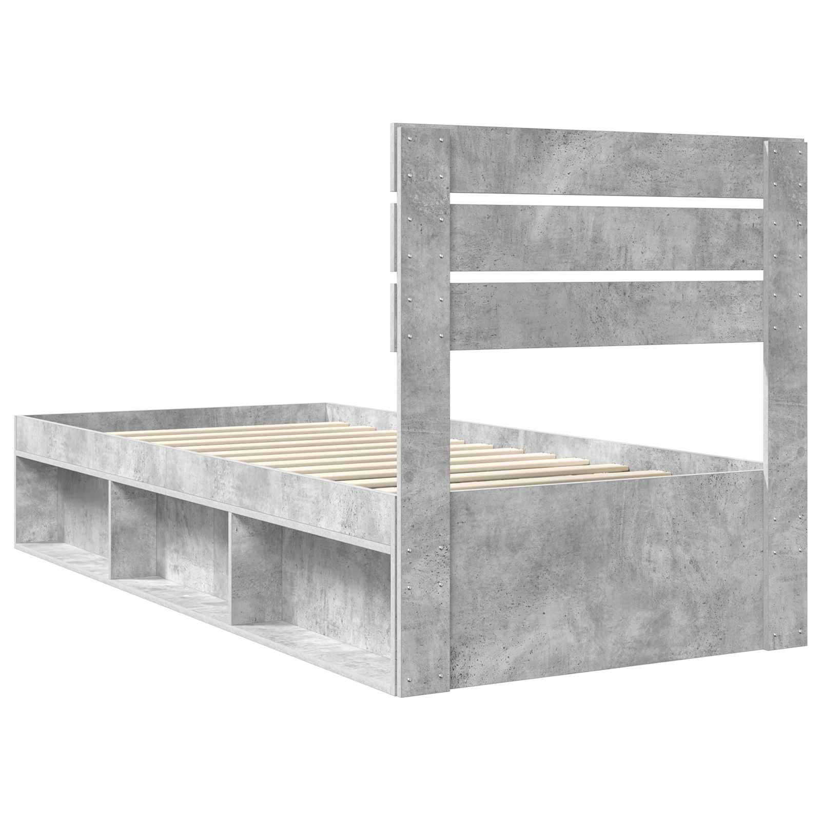 Struttura del letto Grigio Concretè 75 x 190 cm Pino massello | homemem39