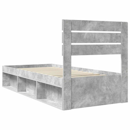 Struttura del letto Grigio Concretè 75 x 190 cm Pino massello | homemem39