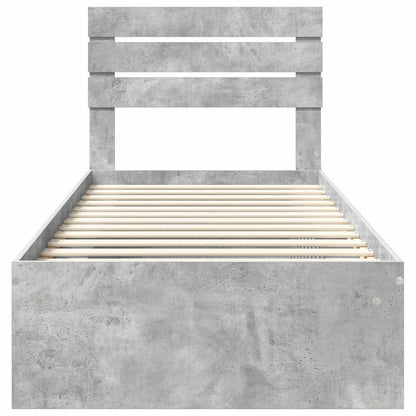 Struttura del letto Grigio Concretè 75 x 190 cm Pino massello | homemem39