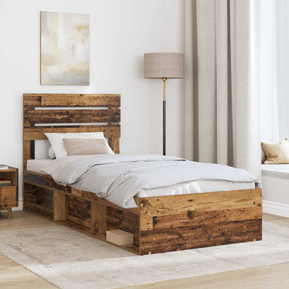 Struttura del letto Legno vecchio 75 x 190 cm Pino massello | homemem39