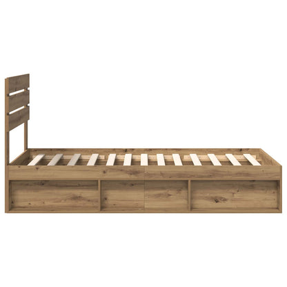Struttura del letto con testiera Rovere Artigianale 75 x 190 cm | homemem39