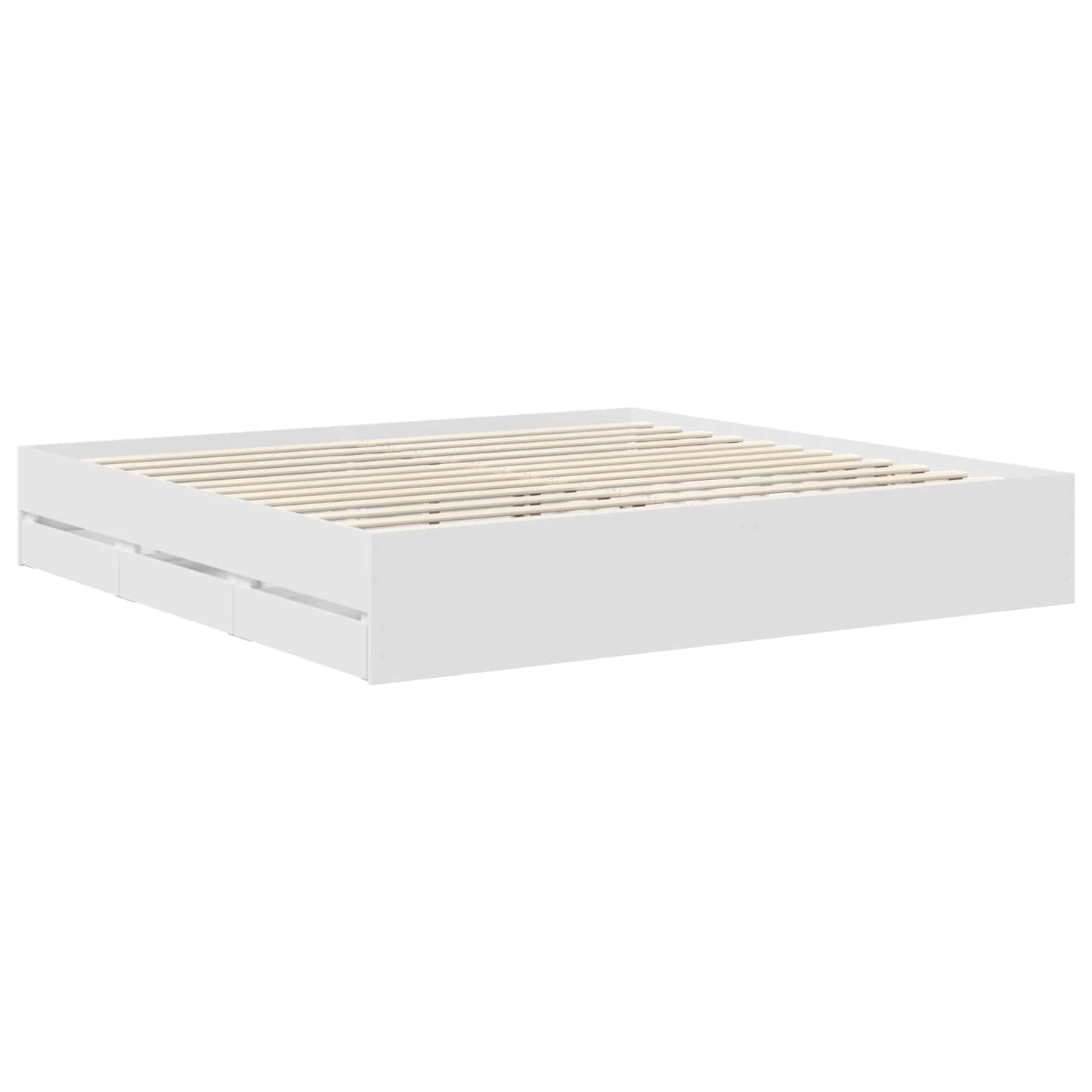 Struttura del letto Bianco 200 x 200 cm Legno Ingegnerizzato | homemem39