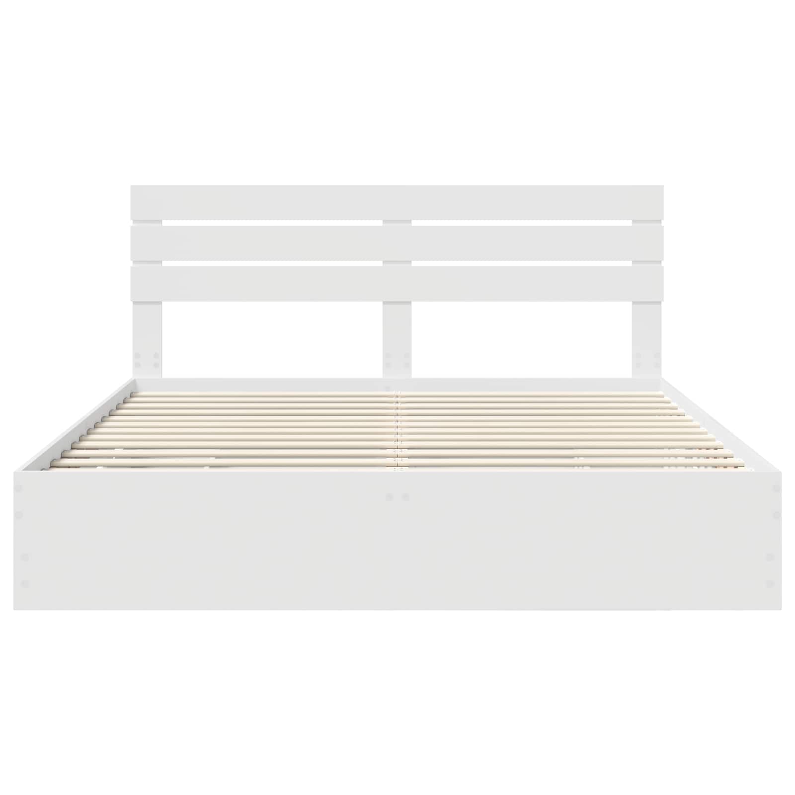Struttura del letto Bianco 200 x 200 cm Legno Ingegnerizzato | homemem39