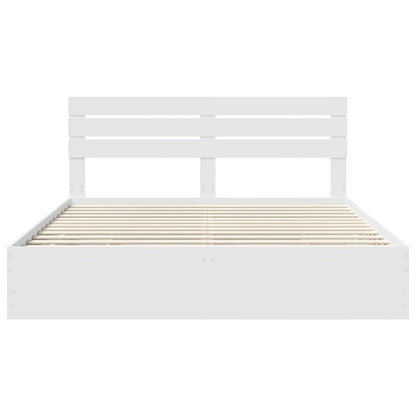 Struttura del letto Bianco 200 x 200 cm Legno Ingegnerizzato | homemem39