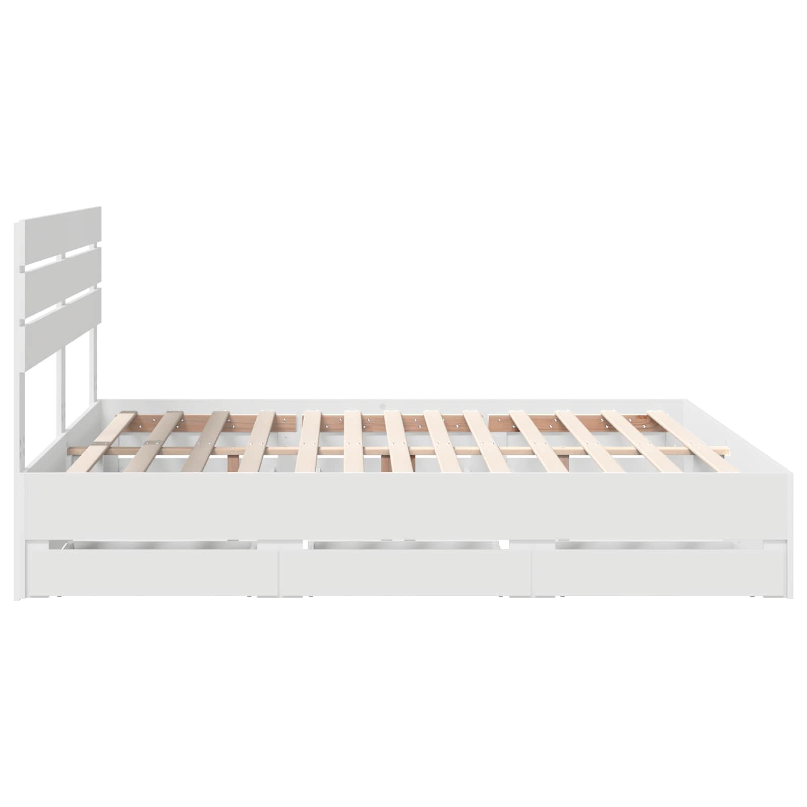 Struttura del letto Bianco 200 x 200 cm Legno Ingegnerizzato | homemem39
