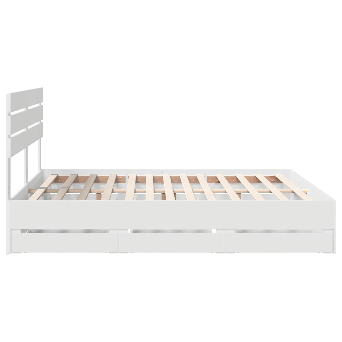 Struttura del letto Bianco 200 x 200 cm Legno Ingegnerizzato