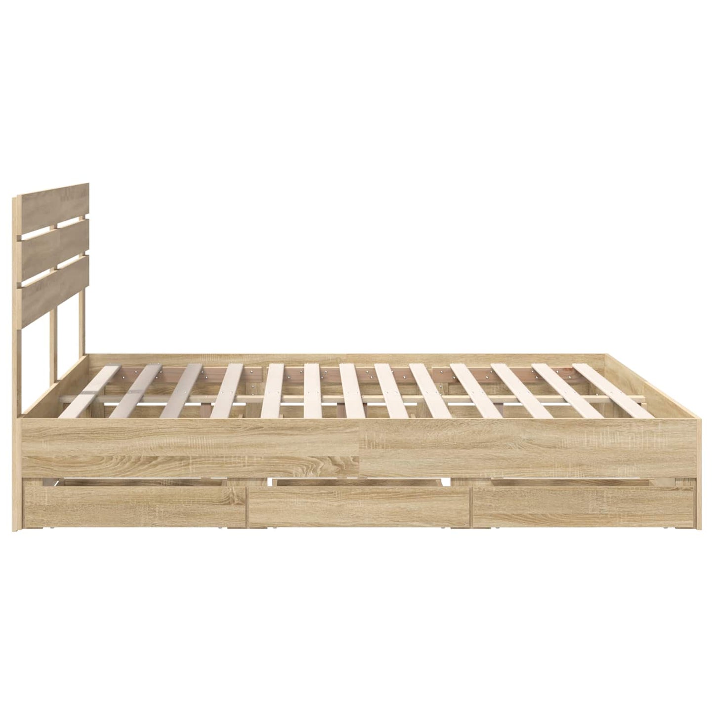 Struttura del letto con cassetto Rovere Sonoma 200 x 200 cm | homemem39
