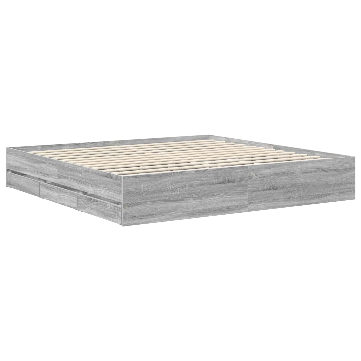 Struttura del letto con cassetto Grigio Sonoma 200 x 200 cm | homemem39