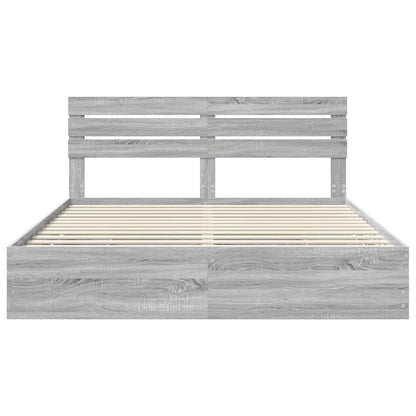 Struttura del letto con cassetto Grigio Sonoma 200 x 200 cm