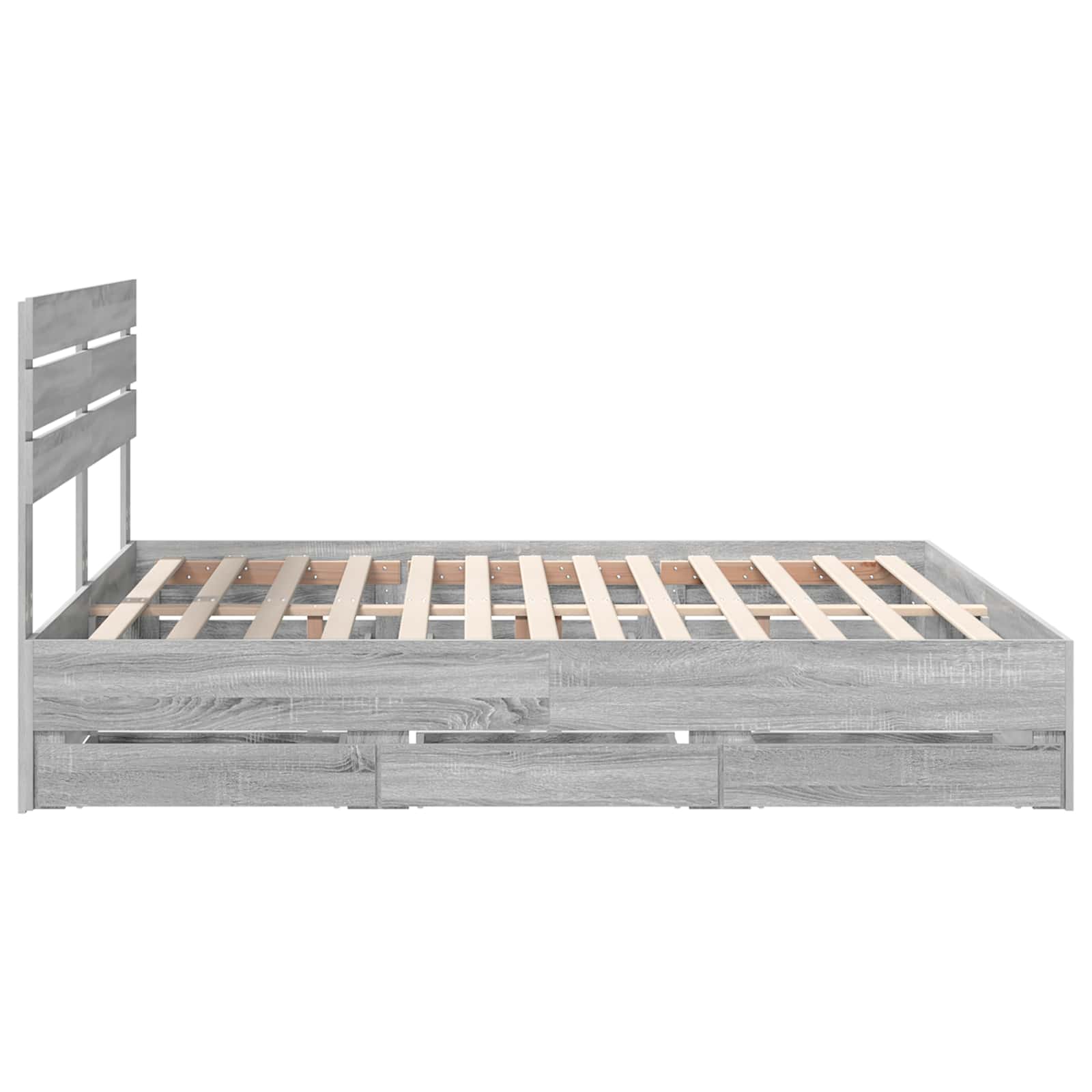Struttura del letto con cassetto Grigio Sonoma 200 x 200 cm | homemem39
