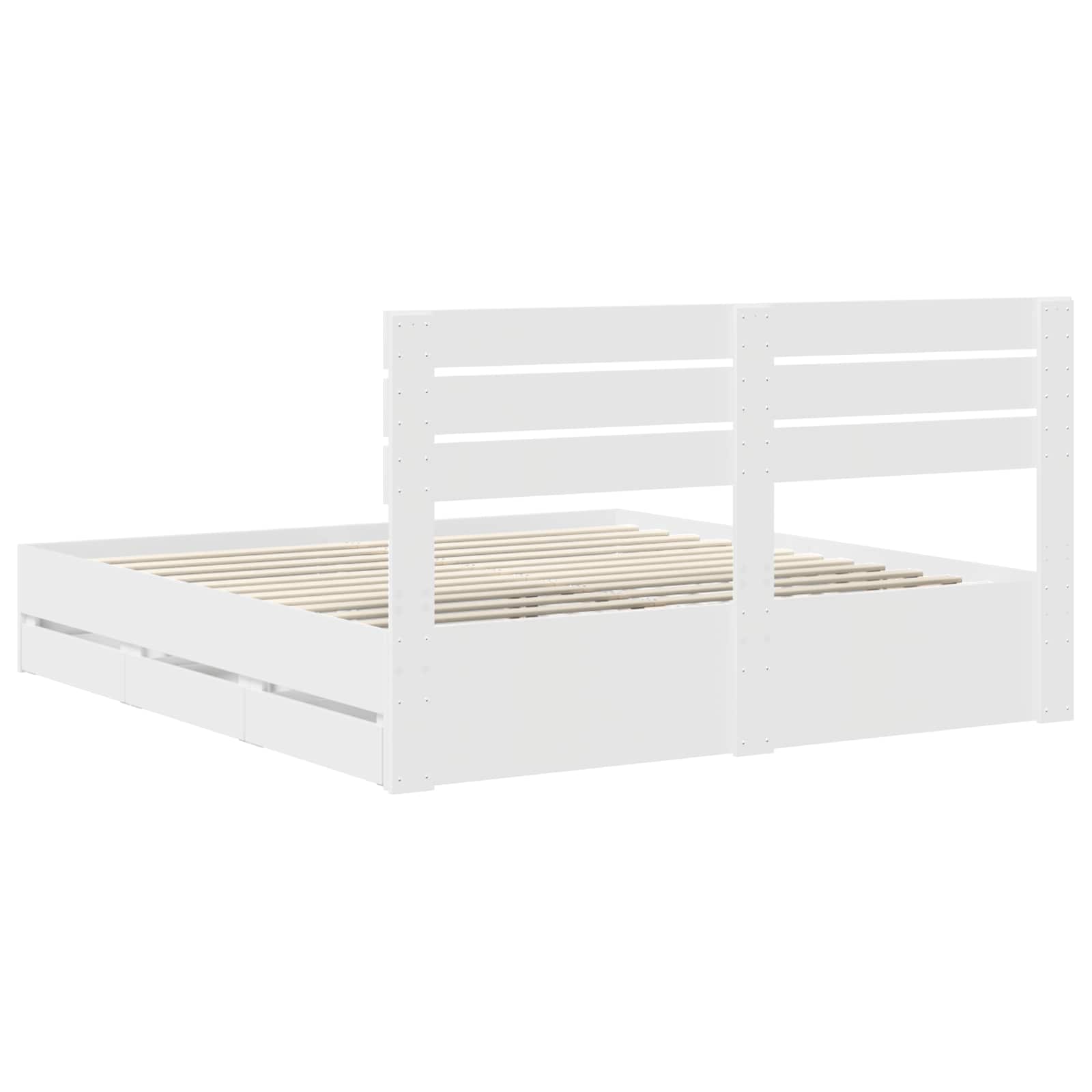 Struttura del letto Bianco 180 x 200 cm Legno Ingegnerizzato | homemem39