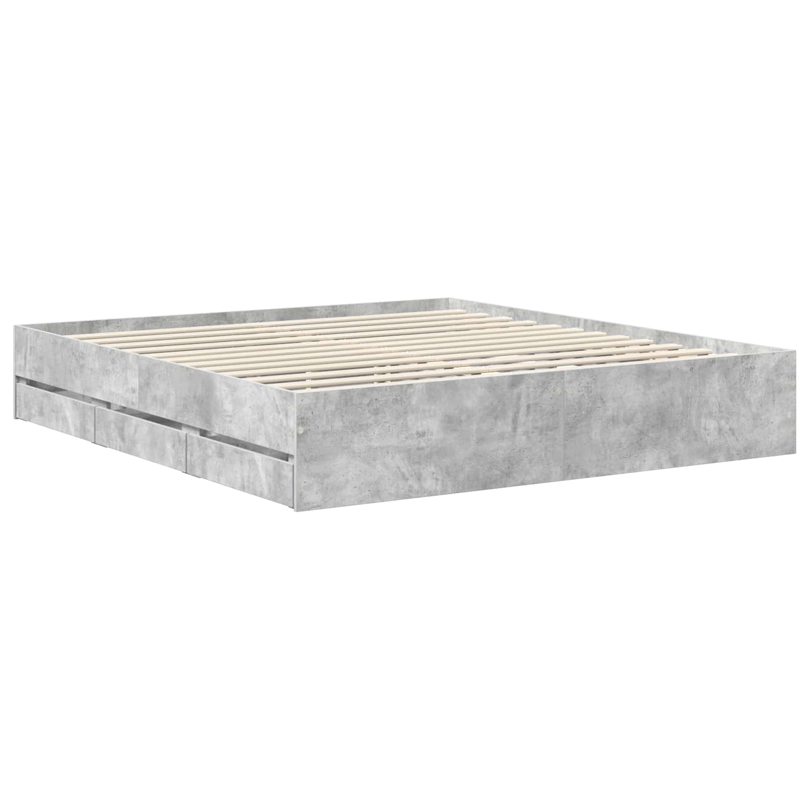 Struttura del letto con cassetto Grigio cemento 180 x 200 cm | homemem39