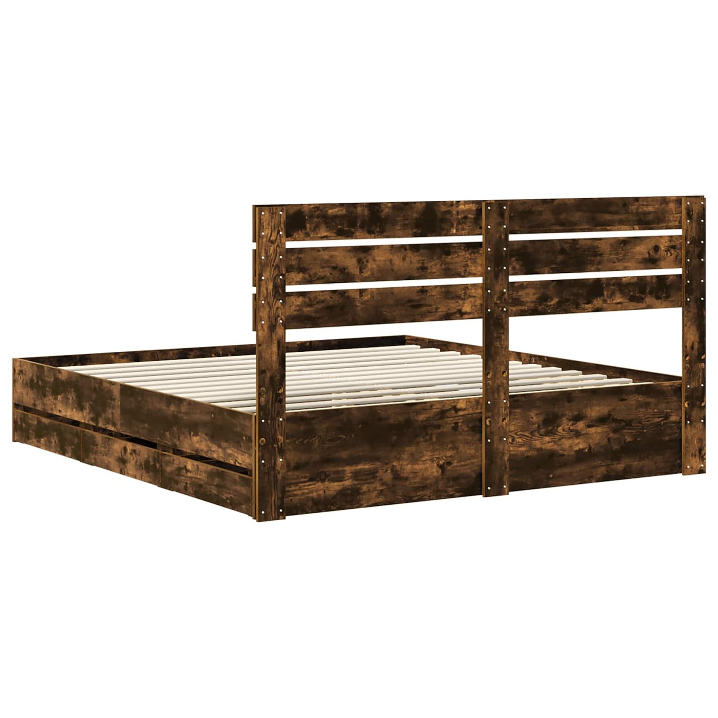 Struttura del letto con cassetto Rovere fumé 180 x 200 cm | homemem39