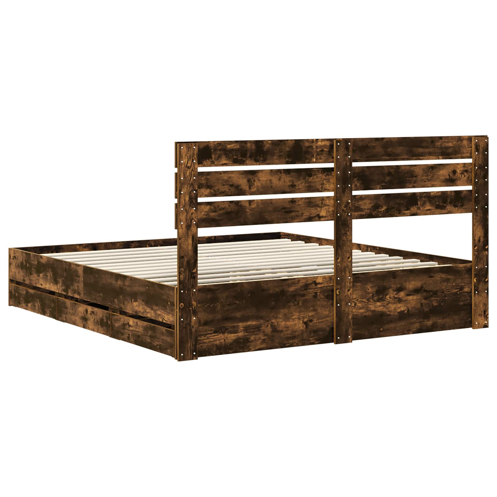 Struttura del letto con cassetto Rovere fumé 180 x 200 cm | homemem39