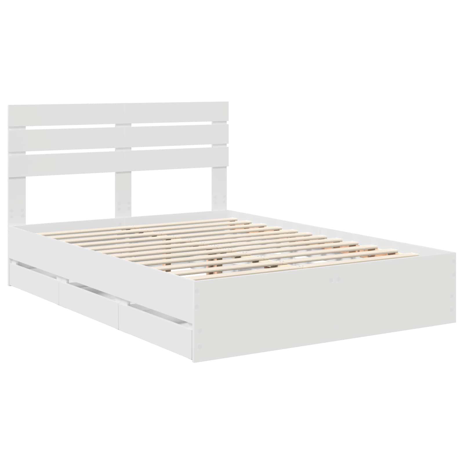 Struttura del letto Bianco 160 x 200 cm Legno Ingegnerizzato | homemem39