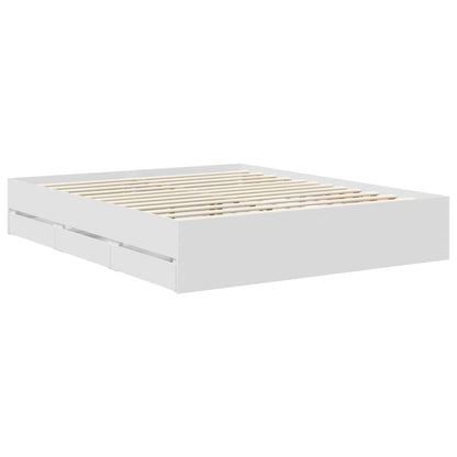 Struttura del letto Bianco 160 x 200 cm Legno Ingegnerizzato | homemem39