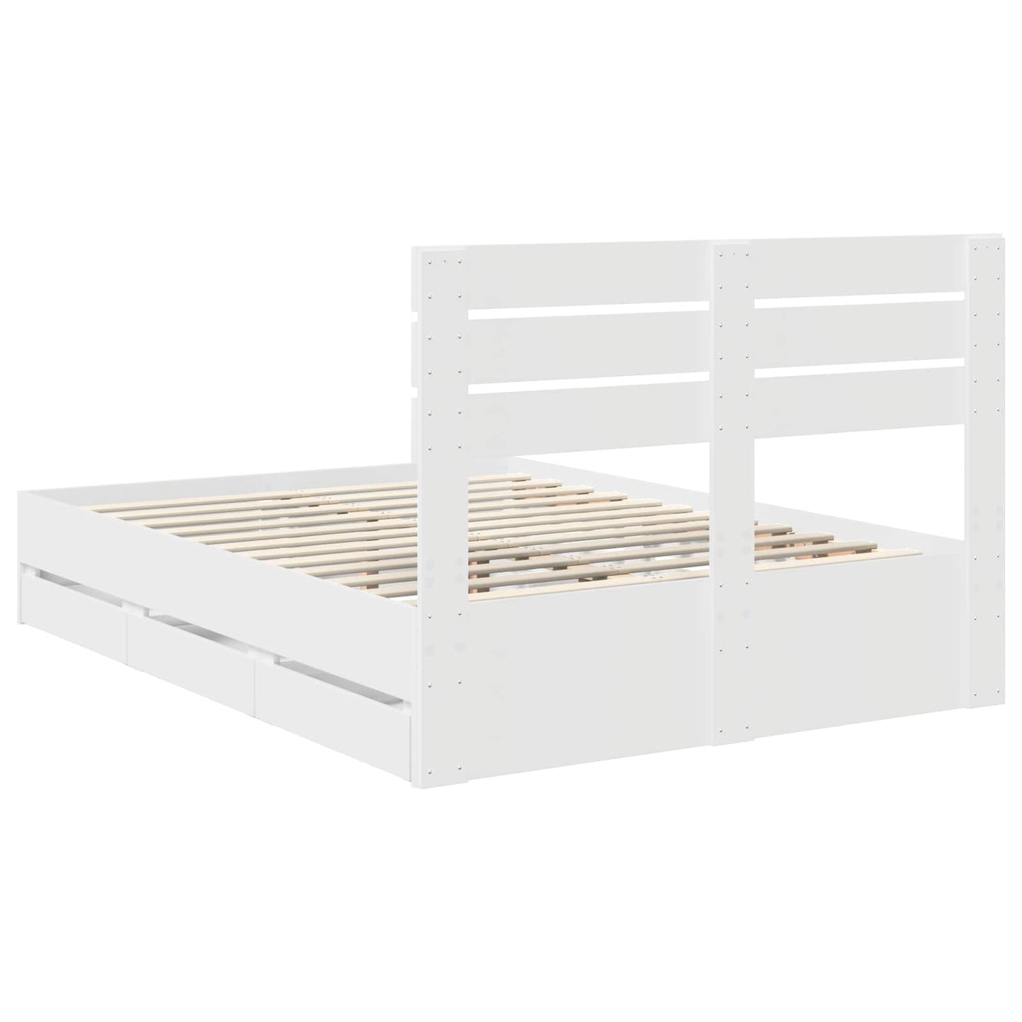 Struttura del letto Bianco 160 x 200 cm Legno Ingegnerizzato | homemem39