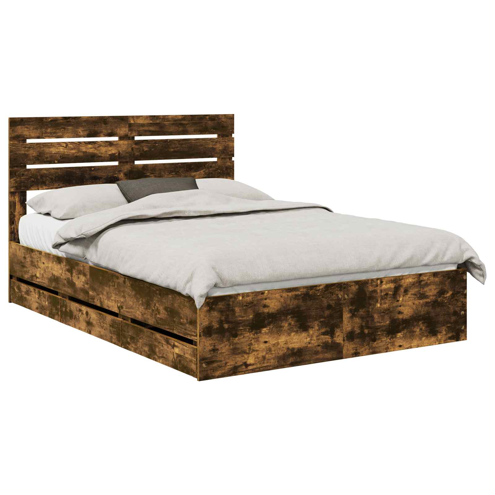 Struttura del letto con cassetto Rovere fumé 160 x 200 cm | homemem39
