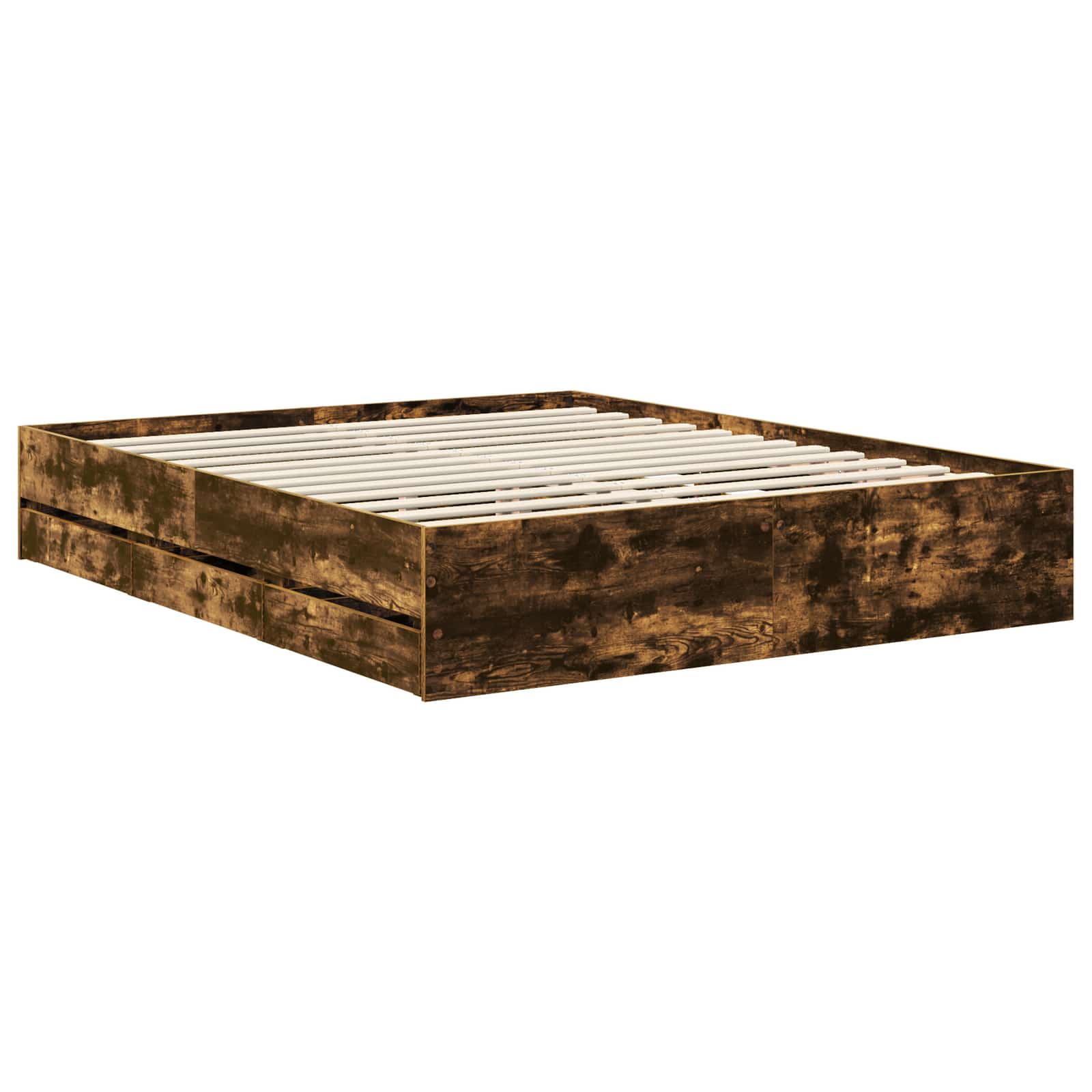 Struttura del letto con cassetto Rovere fumé 160 x 200 cm | homemem39
