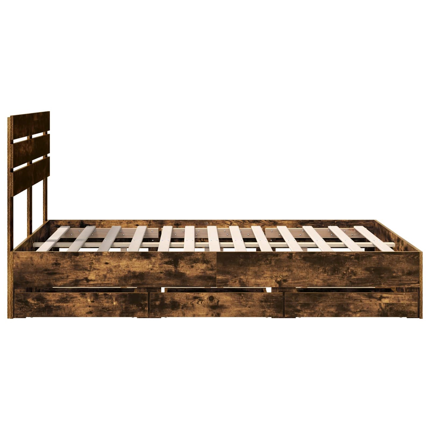 Struttura del letto con cassetto Rovere fumé 160 x 200 cm | homemem39