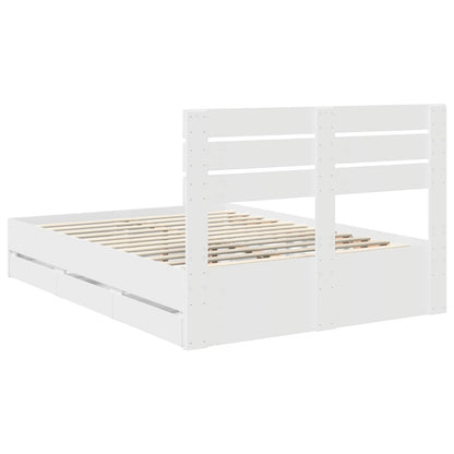 Struttura del letto Bianco 150 x 200 cm Legno Ingegnerizzato