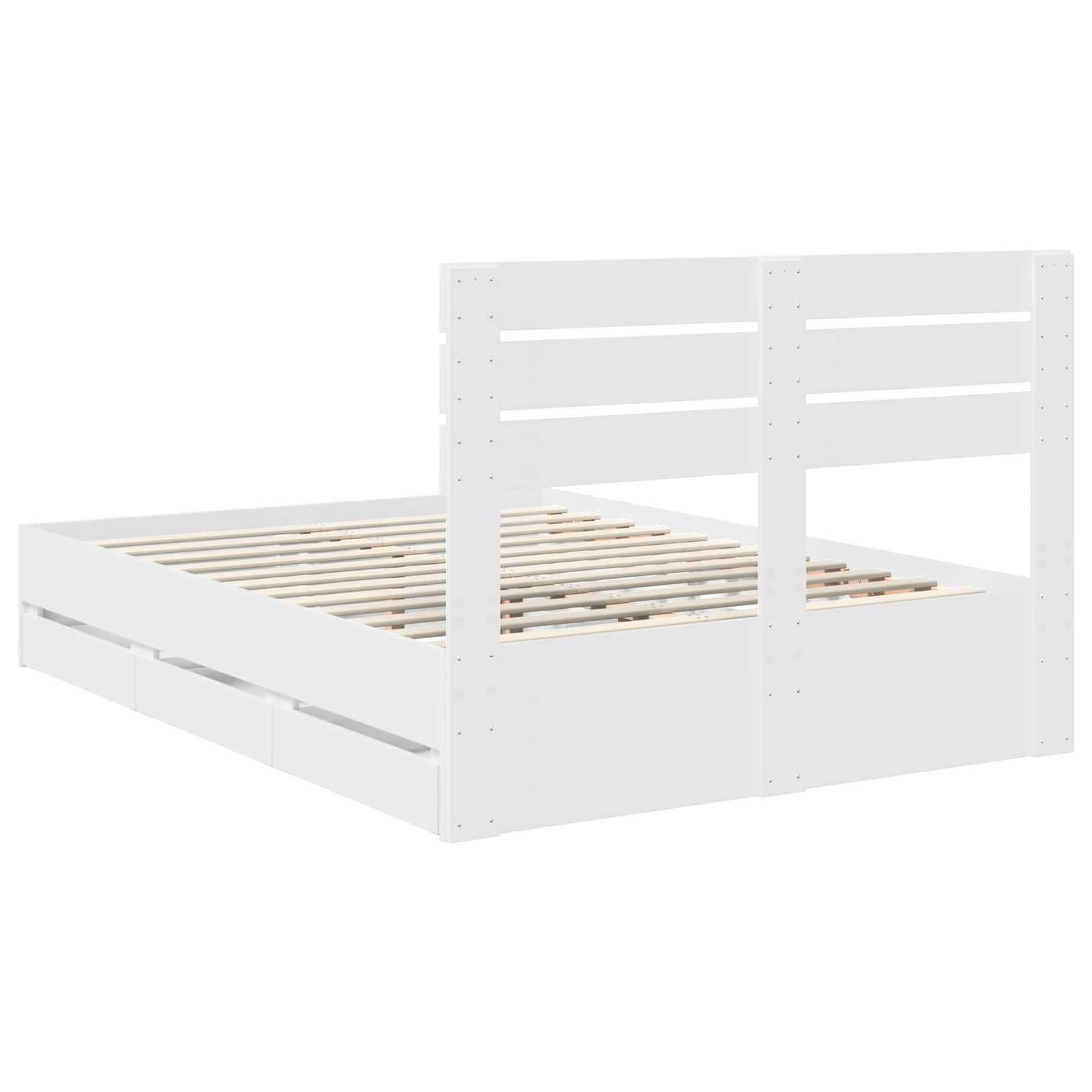 Struttura del letto Bianco 150 x 200 cm Legno Ingegnerizzato | homemem39