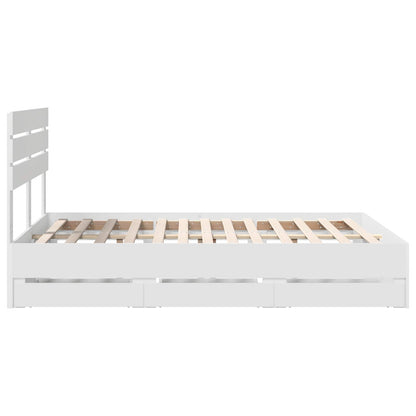 Struttura del letto Bianco 150 x 200 cm Legno Ingegnerizzato