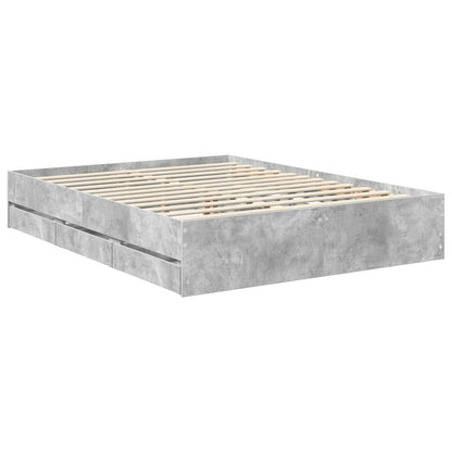 Struttura del letto con cassetto Grigio cemento 150 x 200 cm | homemem39