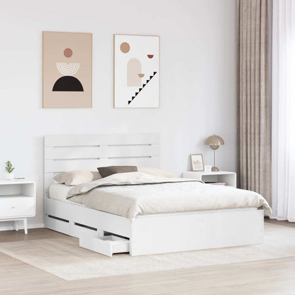 Struttura del letto Bianco 140 x 190 cm Legno Ingegnerizzato