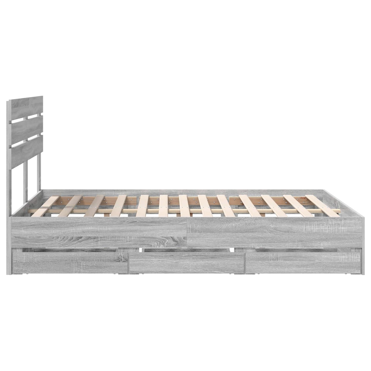 Struttura del letto con cassetto Grigio Sonoma 140 x 200 cm