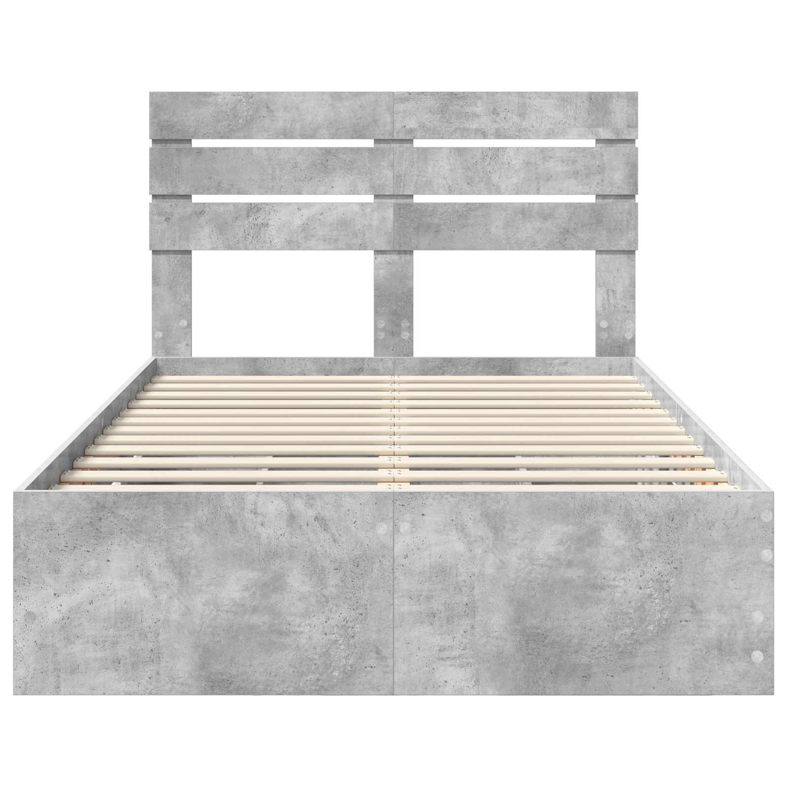 Struttura del letto con cassetto Grigio cemento 135 x 190 cm | homemem39