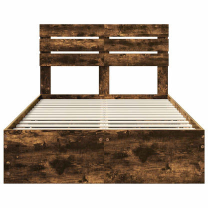 Struttura del letto con cassetto Rovere fumé 120 x 200 cm | homemem39